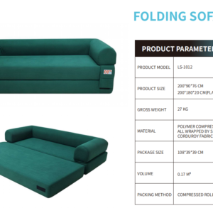 magisofa ls1012 folding sofa bed wholesale polymer compressible sponge vacuum roll packing manufacturer