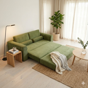 magisofa folding sofa ss 1203 – modular sofa bed with high density foam, corduroy fabric, space saving design (复制)