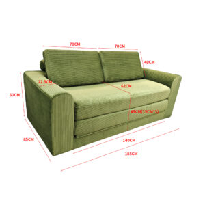 magisofa folding sofa ss 1203 – modular sofa bed with high density foam, corduroy fabric, space saving design (复制)