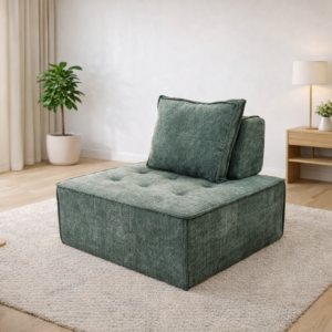 magisofa ss 1208 modular sofa with ottoman – comfortable high density foam sofa with corduroy fabric, stylish for small spaces