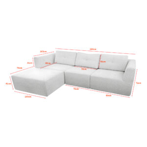 magisofa ss 1211 modular l shape corner sectional sofa | soft touch fabric couch with removable cushions for living room