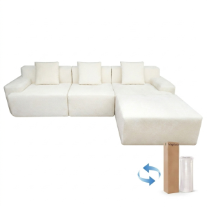 MagiSofa SS1214 | Modern Modular Fabric Floor Sofa OEM ODM Manufacturer | High Density Foam Minimalist Sectional Couch Bulk Wholesale Supplier for Hotel and Apartment Projects