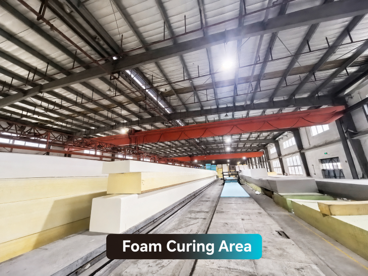 Foam curing area