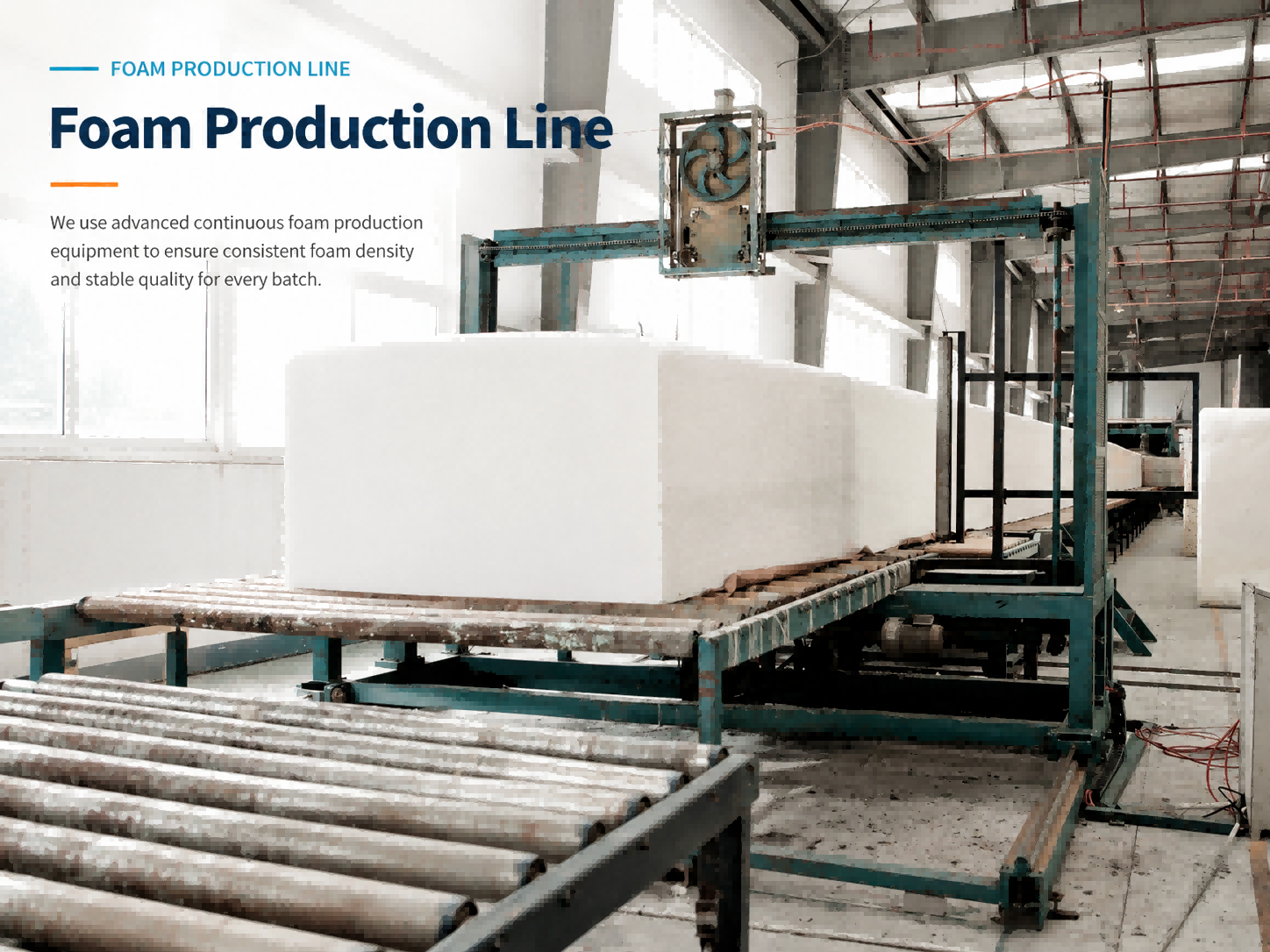Foam production line