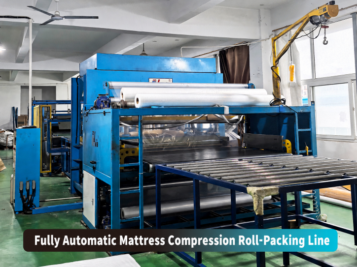 Compression roll-packing line