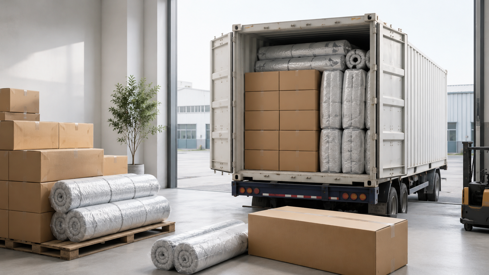 Compressed sofa container loading comparison for furniture importers