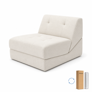 compressed sofa bed RX-SF71 single-seat fabric reclining lounge chair with armrest and vacuum-pack design