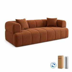 compressed sofa RX-SF88 modular reclining fabric sofa with tufted low-profile design and armrests